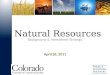 Natural Resources Background & Investment Strategy April 26, 2011
