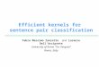 Fabio Massimo Zanzotto and Lorenzo Dell’Arciprete University of Rome “Tor Vergata” Roma, Italy Efficient kernels for sentence pair classification