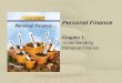 Chapter 1: Understanding Personal Finance Personal Finance