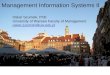 Management Information Systems II Oskar Szumski, PhD University of Warsaw Faculty of Management oskar.szumski@uw.edu.pl