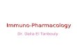 Immuno-Pharmacology Dr. Dalia El Tanbouly. Immunopharmacology: study of drugs that modulate immune response ( ↑ or ↓). Immune system consists of: –Organs:1ry(Thymus,
