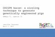 CRISPR bacon: a sizzling technique to generate genetically engineered pigs DeMayo FJ, Spencer TE Jennifer Thornton April 1, 2015