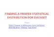 FINDING A PROPER STATISTICAL DISTRIBUTION FOR DATASET from  distribution_fitting_faq.html
