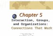 Chapter 5 Interaction, Groups, and Organizations: Connections That Work © Pine Forge Press, an Imprint of SAGE Publications, Inc., 2011
