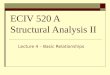 ECIV 520 A Structural Analysis II Lecture 4 – Basic Relationships