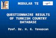 MODULAR TE QUESTIONNAIRE RESULTS OF TURKISH COUNTRY DATABASE Prof. Dr. H. G. Yavuzcan MODULAR TE QUESTIONNAIRE RESULTS OF TURKISH COUNTRY DATABASE Prof