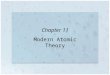 Chapter 11 Modern Atomic Theory. Copyright © Houghton Mifflin Company. All rights reserved. 11 | 2 Rutherford’s Atom The concept of a nuclear atom (charged