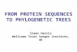 FROM PROTEIN SEQUENCES TO PHYLOGENETIC TREES Simon Harris Wellcome Trust Sanger Institute, UK