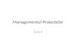 Managementul Proiectelor Curs 3. Executia Proiectului Managementul continutului Managementul problemelor Managementul riscurilor Managementul Indicatorilor