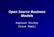 Open Source Business Models Kaptaan Hickey Steve Ramil
