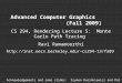 Advanced Computer Graphics (Fall 2009) CS 294, Rendering Lecture 5: Monte Carlo Path Tracing Ravi Ramamoorthi cs294-13/fa09