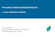 Measuring & Reducing Statistical Burden - A case study from Ireland Steve MacFeely Director of Business Statistics & Innovation Central Statistics Office,