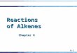 6-1 Reactions of Alkenes Chapter 6. 6-2 Characteristic Reactions