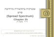 Dr. Moshe Ran- Spread Spectrum 1 טכניקות בתקשורת מרחיבת סרט (Spread Spectrum) Chapter 2b ד"ר משה רן מצגת זו תכלול כנראה דיון של