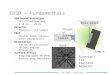 HKL EBSD – CSEM 2003 EBSD – Fundamentals SEM based technique –70° tilted specimen –1-10 nA, ~20 kV Detector –Phosphor + CCD camera EBSP –Kikuchi bands