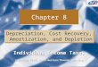 Chapter 8 Depreciation, Cost Recovery, Amortization, and Depletion Copyright ©2007 South-Western/Thomson Learning Individual Income Taxes