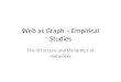 Web as Graph – Empirical Studies The Structure and Dynamics of Networks