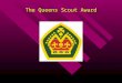 The Queens Scout Award. Basic Requirements 1.Be a Venturer Scout. 2.Have gained Venturing Skills:   First Aid.First