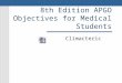 8th Edition APGO Objectives for Medical Students Climacteric