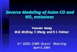 Inverse Modeling of Asian CO and NO x emissions Yuxuan Wang M.B. McElroy, T. Wang, and P. I. Palmer 2 nd GEOS-CHEM Users’ Meeting April 5, 2005