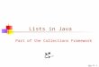 15-Jun-15 Lists in Java Part of the Collections Framework
