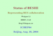 Status of BESIII Representing BES collaboration Weiguo Li IHEP, CAS liwg@ihep.ac.cn ICHEP04 Beijing, Aug. 18, 2004