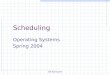 OS Spring ’ 04 Scheduling Operating Systems Spring 2004