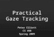 Practical Gaze Tracking Peter Elliott CS 498 Spring 2009