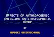 1 EFFECTS OF ANTHROPOGENIC EMISSIONS ON STRATOSPHERIC OZONE NWADIKE ONYINYECHUKWU BY