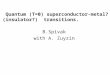 B.Spivak with A. Zuyzin Quantum (T=0) superconductor-metal? (insulator?) transitions