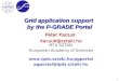 1 MTA SZTAKI Hungarian Academy of Sciences  pgportal@lpds.sztaki.hu Grid application support by the P-GRADE Portal Peter Kacsuk