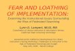 FEAR AND LOATHING OF IMPLEMENTATION: Examining the Instructional Issues Surrounding the Rise of Federated Searching Lynn D. Lampert, MLIS, MA Coordinator