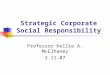 Strategic Corporate Social Responsibility Professor Kellie A. McElhaney 2.11.07