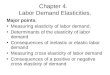 Chapter 4. Labor Demand Elasticities. Major points. Measuring elasticity of labor demand. Determinants of the elasticity of labor demand Consequences of