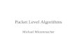 Packet Level Algorithms Michael Mitzenmacher. Goals of the Talk Consider algorithms/data structures for measurement/monitoring schemes at the router level