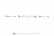 SE 450 Software Processes & Product Metrics 1 Product Quality Engineering