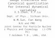 Gauge invariance and Canonical quantization for internal dynamical variables X.S.Chen, X.F.Lu Dept. of Phys., Sichuan Univ. W.M.Sun, Fan Wang NJU and PMO