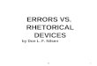 421 ERRORS VS. RHETORICAL DEVICES by Don L. F. Nilsen