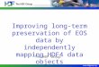 Improving long-term preservation of EOS data by independently mapping HDF4 data objects The HDF Group