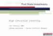 High conviction investing 2nd February 2006 Andrew Dalrymple – Senior Portfolio Manager
