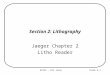 EE143 – Ali JaveySlide 5-1 Section 2: Lithography Jaeger Chapter 2 Litho Reader