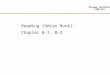 Polymer Synthesis CHEM 421 Reading (Odian Book): Chapter 8-1, 8-2