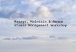 Manage, Maintain & Renew Stress Management Workshop