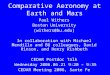 Comparative Aeronomy at Earth and Mars Paul Withers Boston University (withers@bu.edu) In collaboration with Michael Mendillo and BU colleagues, David
