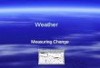 Weather Measuring Change. Lesson Objectives In this lesson you will learn:  identify the function of the following weather instruments used in a weather