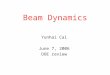 Beam Dynamics Yunhai Cai June 7, 2006 DOE review