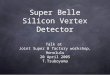 Striplet option of Super Belle Silicon Vertex Detector Talk at Joint Super B factory workshop, Honolulu 20 April 2005 T.Tsuboyama