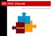 SIP, NAT, Firewall SIP NAT Firewall How to Traversal NAT/Firewall for SIP