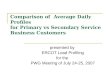 Comparison of Average Daily Profiles for Primary vs Secondary Service Business Customers presented by ERCOT Load Profiling for the PWG Meeting of July