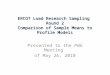 ERCOT Load Research Sampling Round 2 Comparison of Sample Means to Profile Models Presented to the PWG Meeting of May 26, 2010